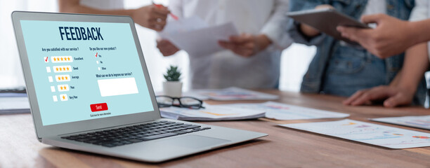 Customer feedback and review analysis by brisk computer software for corporate business