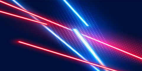 Intersecting glowing laser  security  beams on a dark background.Art design shine light ray.Laser field.