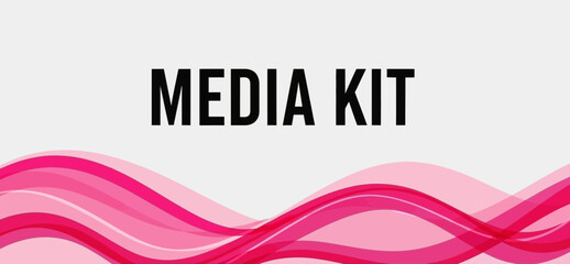 Media Kit Text with Red Wavy Lines.
