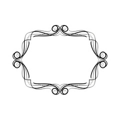 Ornate Black Frame with Decorative Corners.