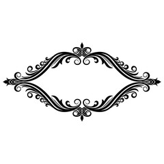 Ornate Black Frame Design Element.