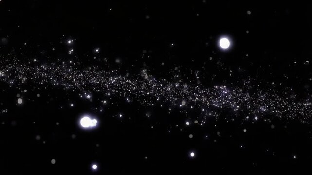 Particles fall/scatter/space