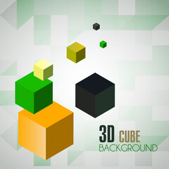 Obraz premium Colorful 3D Cube Background