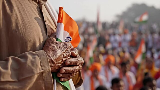 India republic day celebration event outdoor public gathering patriotic national scene cultural pride identity concept