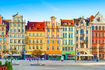 Beautiful view of the old town of Wroclaw, Poland