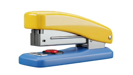 Yellow and Blue Desk Stapler