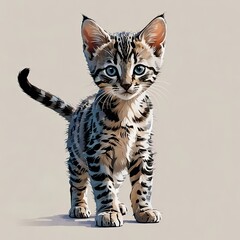 立ち姿が愛らしいエジプシャンマウの子猫