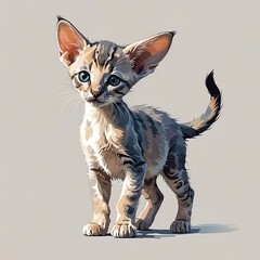 立ち姿が目を引くオリエンタルショートヘアの子猫