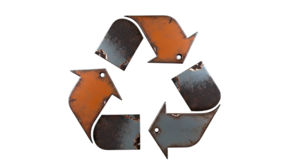 Rusty Metal Recycling Symbol