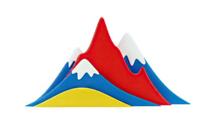 Abstract Colorful Mountains