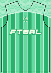 Light green football jersey mockup with clean sporty style.