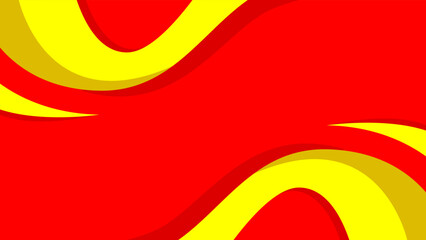 Red abstract curve background with yellow bold circular motion.