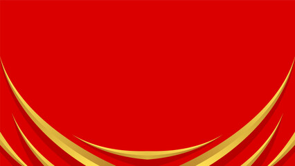 Red abstract wave background with smooth flowing curves. with empty space.