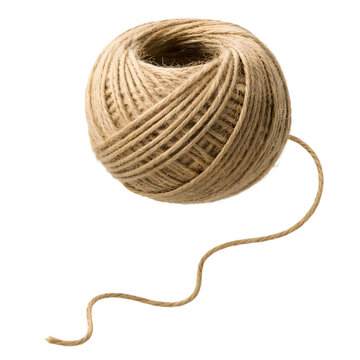 Ball of Twine Rope Isolated on White