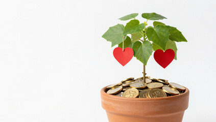 Money Growth Concept with Romantic Theme