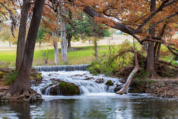 waterfall in autumn