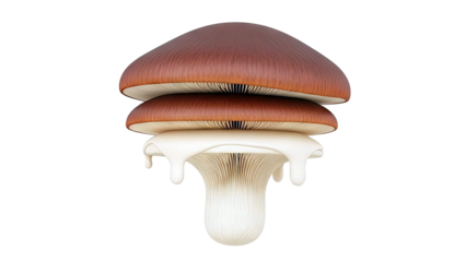Stack of Mushrooms with Dripping Gills
