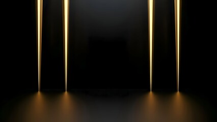 Three Vertical Light Strips on Dark Background.