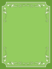 フレッシュなグリーンの春らしいアンティークフレーム