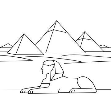 Egyptian Pyramids and Sphinx Ancient Landmark