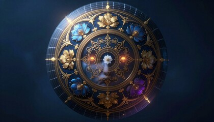 Ornate Floral Mandala with Gold.