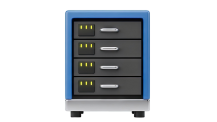 Server Rack with Four Drives