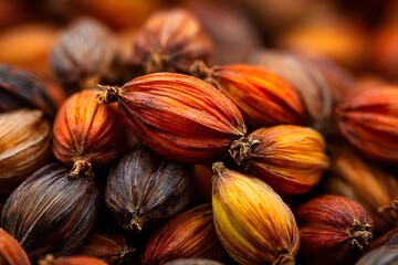 Barley Grains Close Up Macro Shot Displaying Earthy Palette Agricultural Food Texture Detail