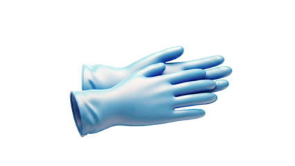 Pair of Blue Latex Gloves