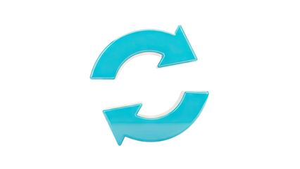 Two Blue Arrows Forming a Refresh or Recycle Symbol