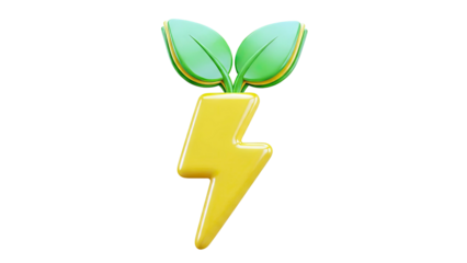Green Energy Bolt Icon