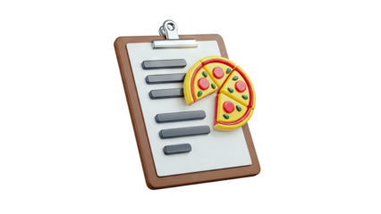 Pizza Chart on Clipboard