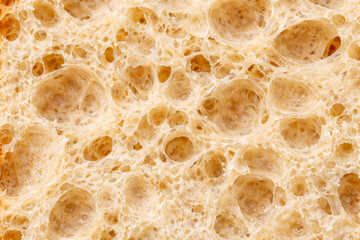 気泡が広がるパン断面のテクスチャ