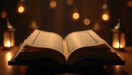 Open Quran with Lanterns - A Spiritual Ramadan Night.