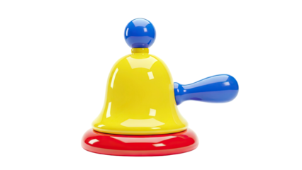Brightly Colored Toy Bell with Handle