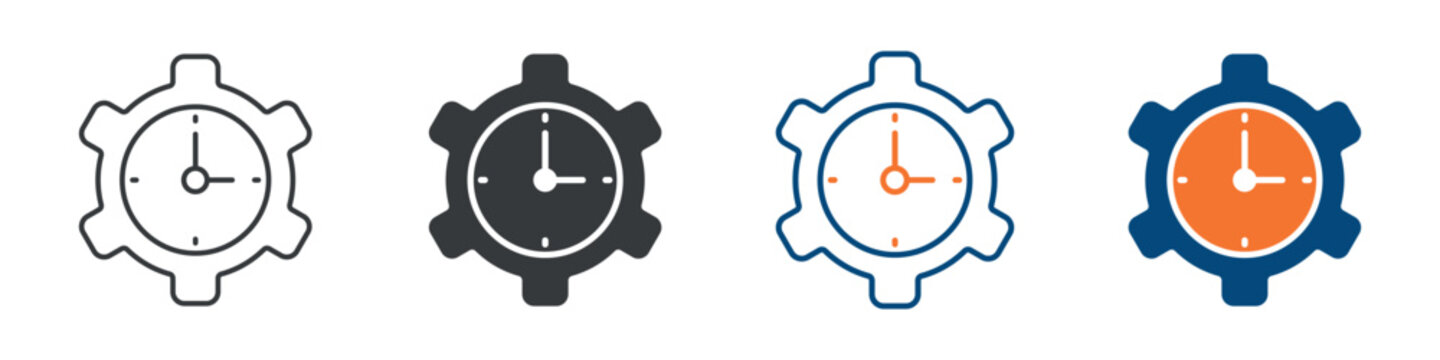 Time Management Icon Set Multiple Style Collection 