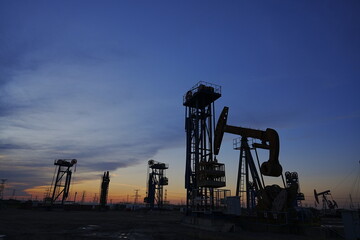 Oil pump in the outdoor work