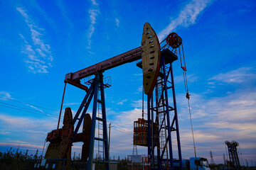 Oil pump in the outdoor work