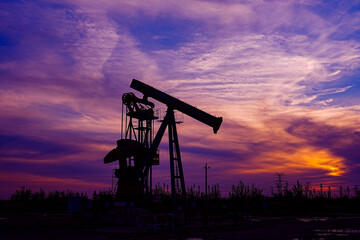 Oil pump in the outdoor work