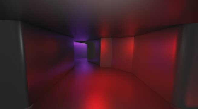 liminal space backroom industrial empty space 3d render illustration