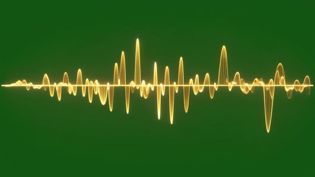 cardiogram on green background