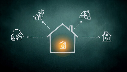 Insurance protecting home assets from crisis storm