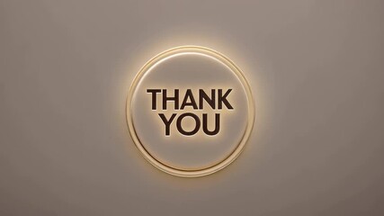 Thank you message displayed in elegant circular design  