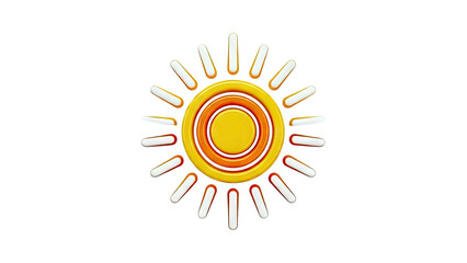 Fototapeta premium Stylized 3D Sun Icon