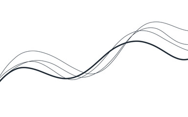 Wave wavy swirl line art element design shape