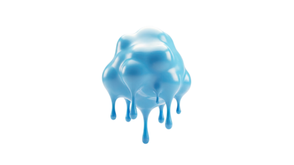 Blue Slime Blob Dripping