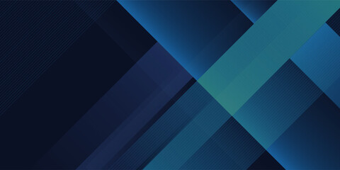 Fototapeta premium Blue black abstract background geometry shine and layer element vector for presentation design. Suit for business, corporate, institution, party, festive, seminar, and talks