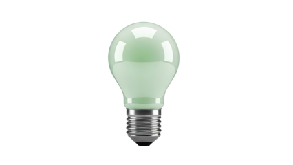Pale Green Frosted Light Bulb