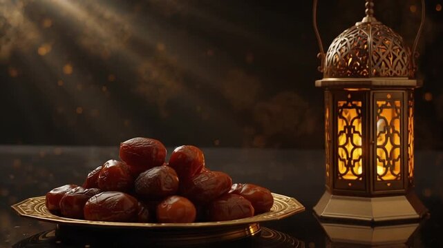 Happy Eid Mubarak Dates with Lantern Light for Sacred Evening
