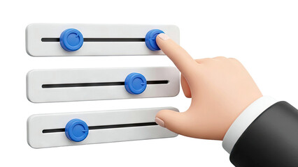 Hand Adjusting Slider Controls