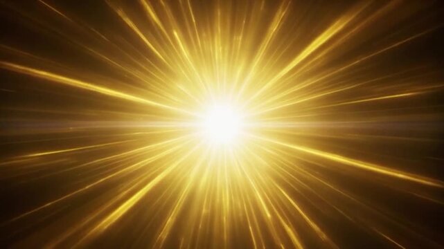 Bright golden light burst emanating from the center of the image, abstract concept.